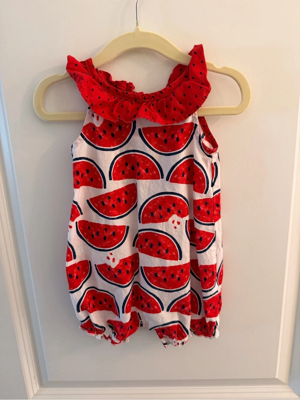 Carter's Red Watermelon Infant Romper with Navy